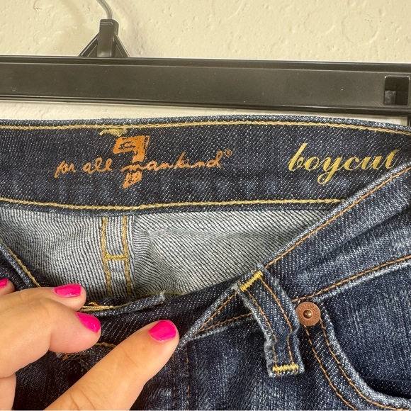 7 for all Mankind jeans boycut 30 bootcut causal button fly‎ Women's Blue Jeans - Picture 8 of 10